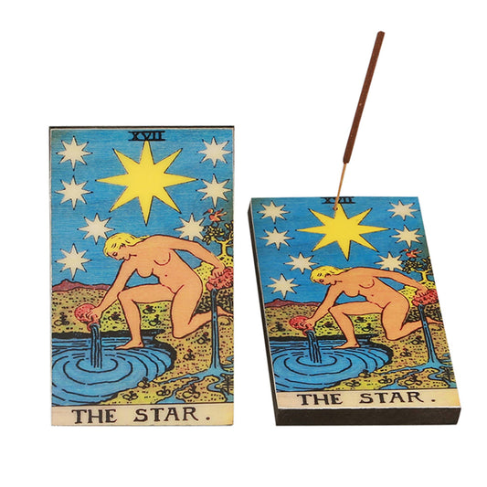 The Star Tarot Wooden Incense Holder