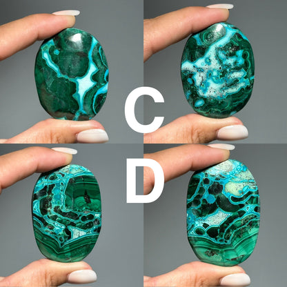 Malachite Chrysocolla Palm Stone