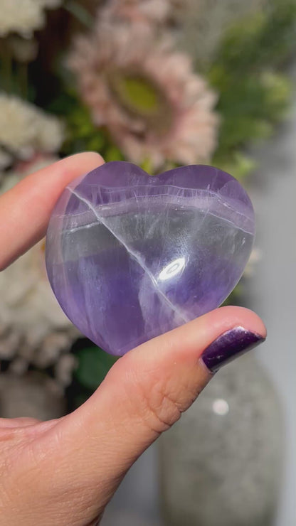 Striped Fluorite Heart