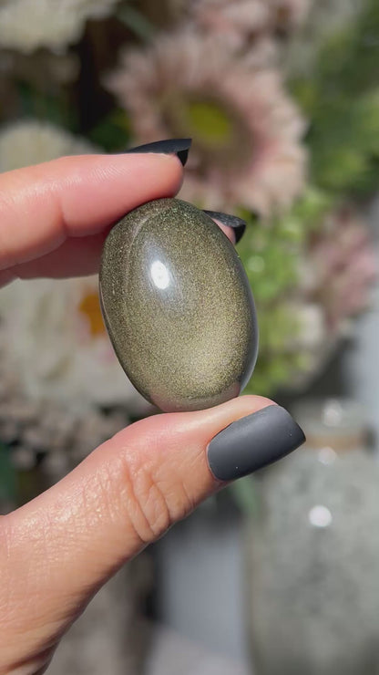 Gold Sheen Obsidian Shiva (1.5", 39mm)
