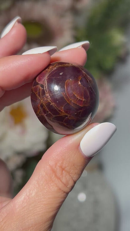 Tumbled Star Garnet (1.2", 31mm)