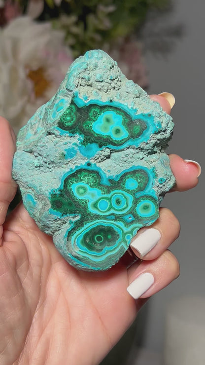 Malachite Chrysocolla Slab (3.6", 91mm)