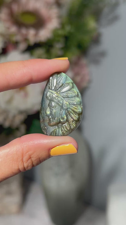 Labradorite Indian Head
