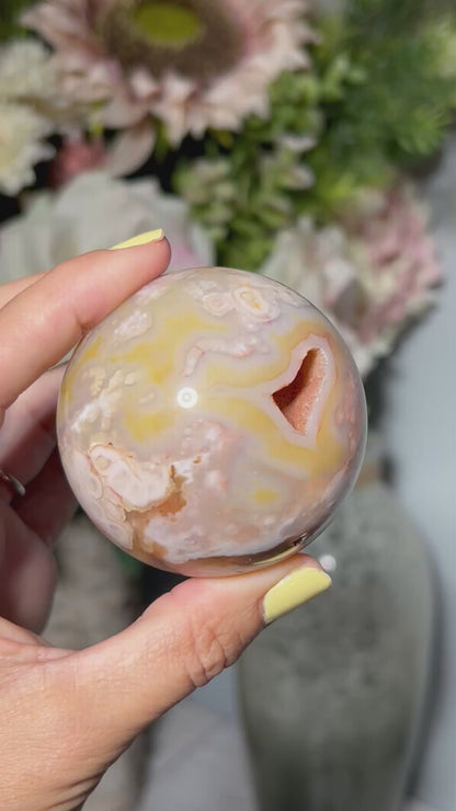 Flower Agate Sphere (2.3", 60mm)