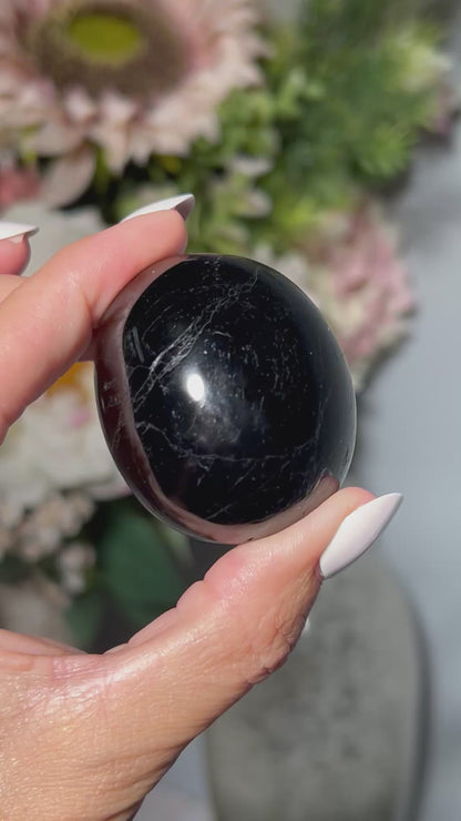 Black Tourmaline Pebble (1.9", 48mm)
