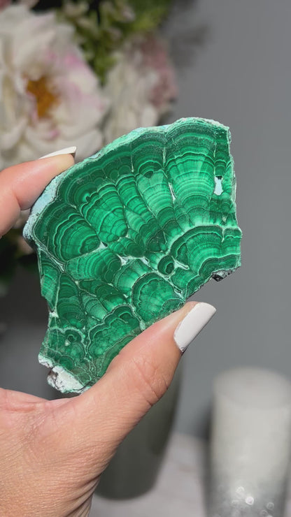 Malachite Chrysocolla Slab (3.7", 95mm)