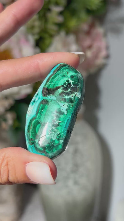 Malachite Chrysocolla Palm Stone