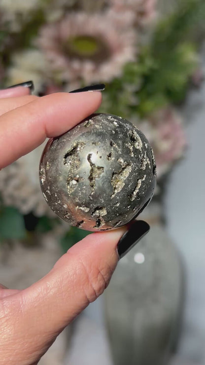Pyrite Sphere (1.6", 41mm)
