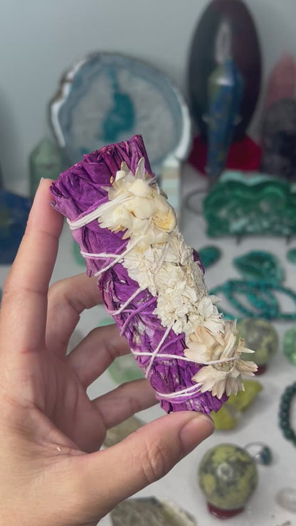 Purple White Sage w/White Flower