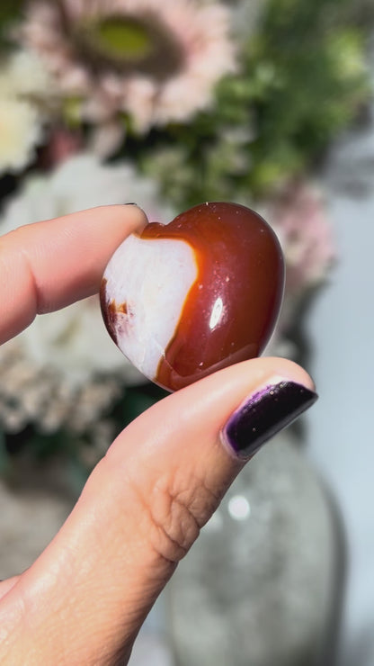 Red Agate Heart