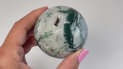 Moss Agate Sphere (2.3", 59mm)