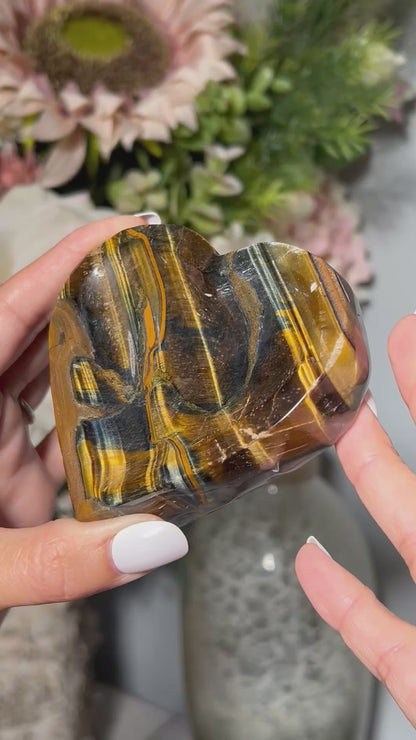 Tigers Eye Heart Bowl (3.5", 88mm)