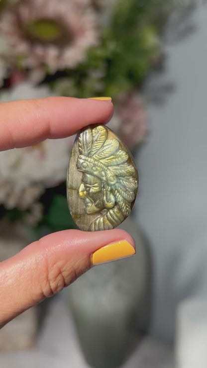 Labradorite Indian Head