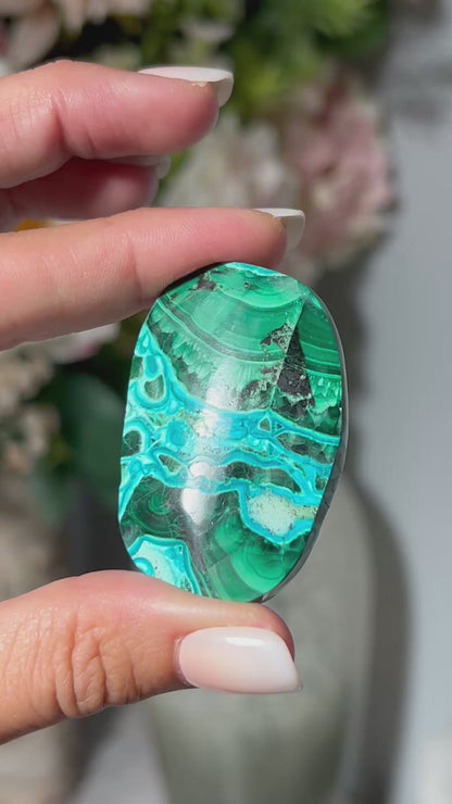 Malachite Chrysocolla Palm Stone