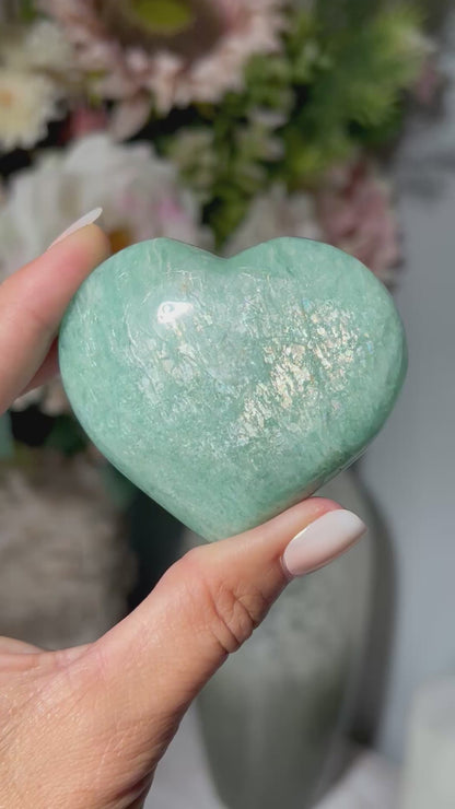 Amazonite Heart (2.5", 63mm)