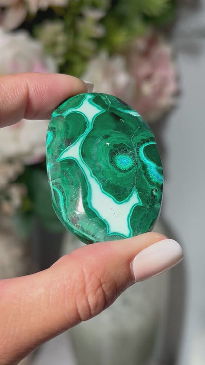 Malachite Chrysocolla Palm Stone