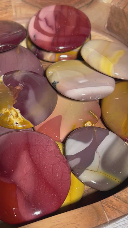 Flat Mookaite Palm Stone
