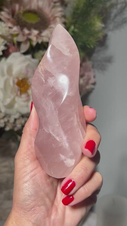 Rose Quartz Flame (5.2", 133mm)