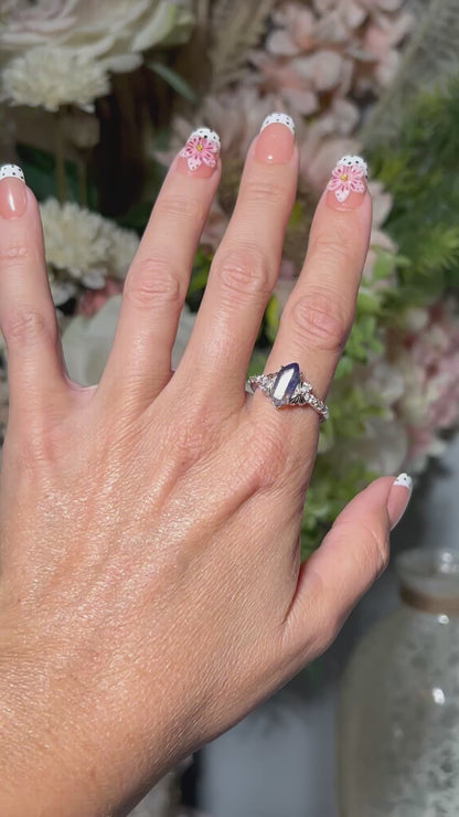 Dumortierite Butterfly Ring