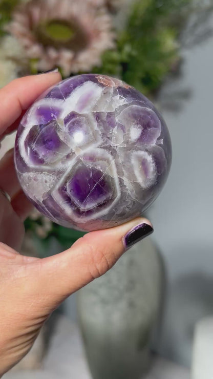 Chevron Amethyst Sphere (2.7", 68mm)