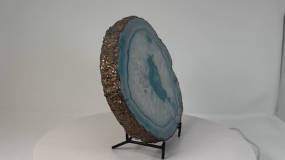 Dyed Blue Agate Plate (8.25", 210mm)