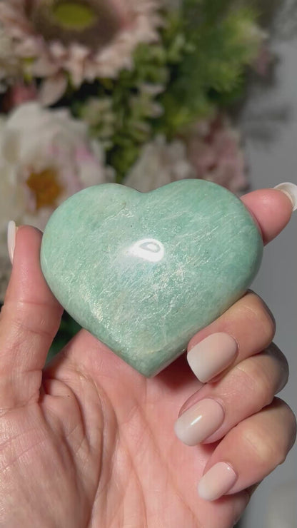 Amazonite Heart (2.6", 66mm)