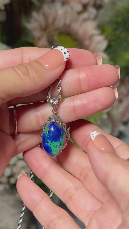 Azurite Malachite Pendant