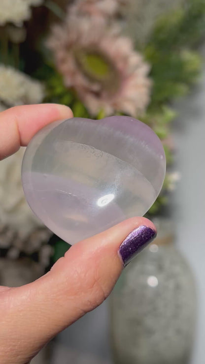 Striped Fluorite Heart