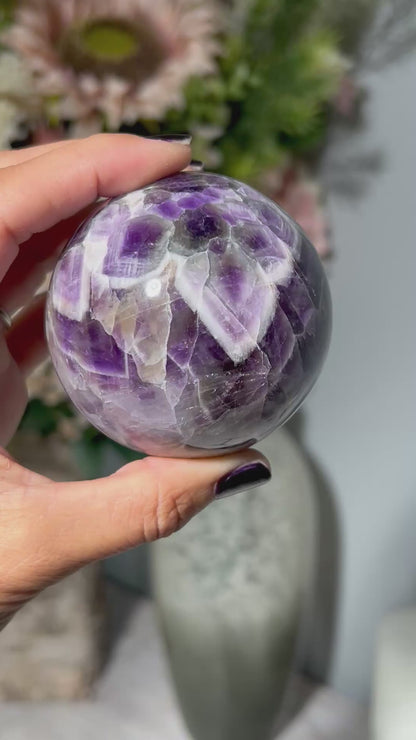 Chevron Amethyst Sphere (2.5", 64mm)