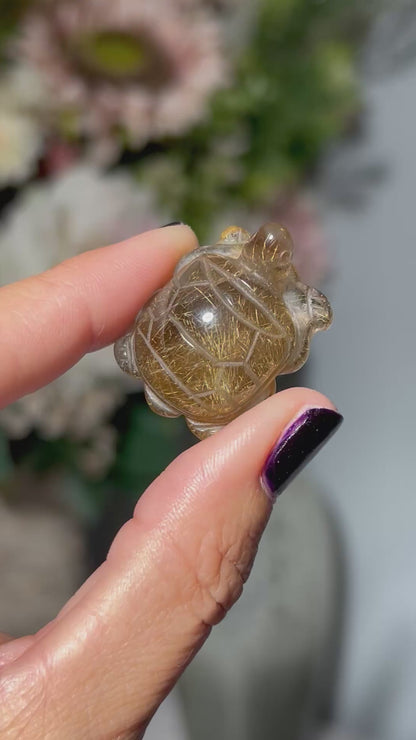 Rutilated Quartz Turtle (1.1”, 28mm)
