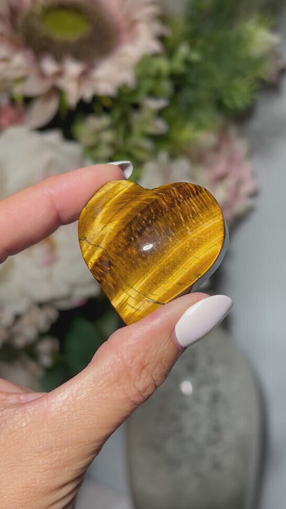 Tigers Eye Heart (1.6", 42mm)