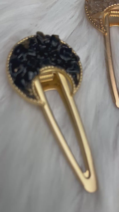 Crystal Moon Hair Clip